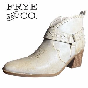 Frye and Co. Women's Cream Palma Stacked Heel Boots - Size 6M